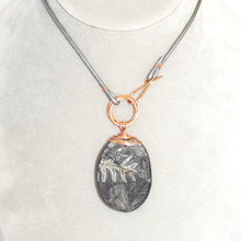 Load image into Gallery viewer, Pteridophyte Fossil Necklace (Large, Double Sided) - 300 Million Yrs Old
