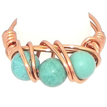 Load image into Gallery viewer, Ring, Size 4 - Turquoise &amp; Copper
