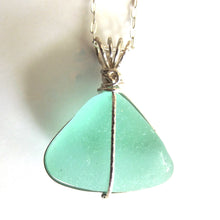 Load image into Gallery viewer, Aqua Sea Glass - Sterling Silver Wrap
