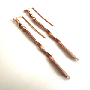 Copper Twist Earrings