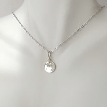 Load image into Gallery viewer, Hammered Sterling Disc Necklace