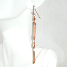 Load image into Gallery viewer, Copper Twist Earrings