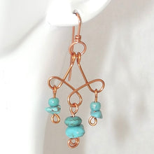 Load image into Gallery viewer, Turquoise Chandelier Earrings