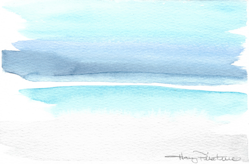 Watercolor Original:  Water Sky Series (small)