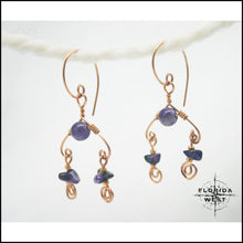 Load image into Gallery viewer, Amethyst Chandelier Earrings - Jewelry Hand Made