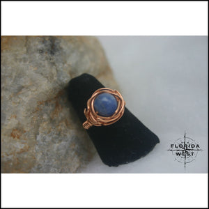Copper and Stone Handmade Ring - Jewelry Hand Made