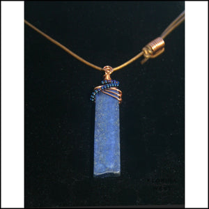 Copper n Cobalt Necklace - Jewelry Hand Made