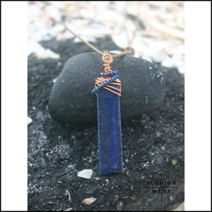 Copper n Cobalt Necklace - Jewelry Hand Made