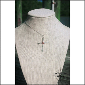 Hand Hammered Sterling Cross Neckalce - Jewelry Hand Made